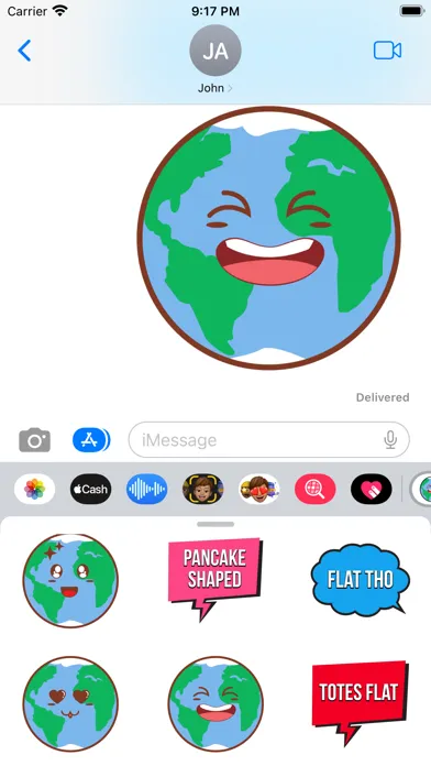 Flat Earth World Stickers Ekran Görüntüleri