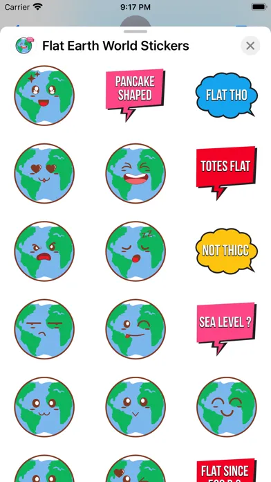 Flat Earth World Stickers Ekran Görüntüleri