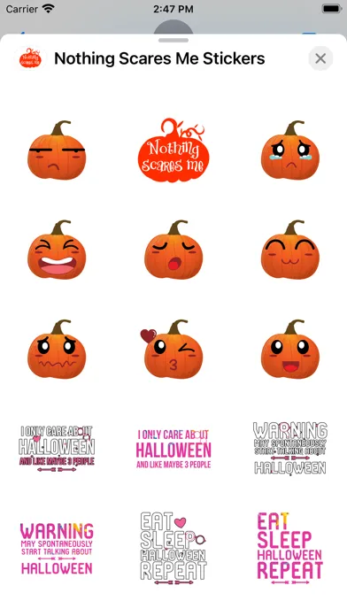 Nothing Scares Me Stickers Screenshots