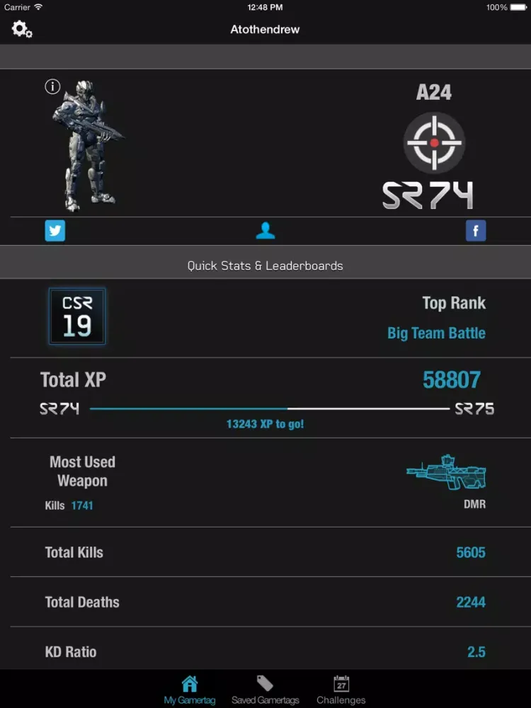 تصاویر Infinity: Stat Tracker for Halo 4 iPad 