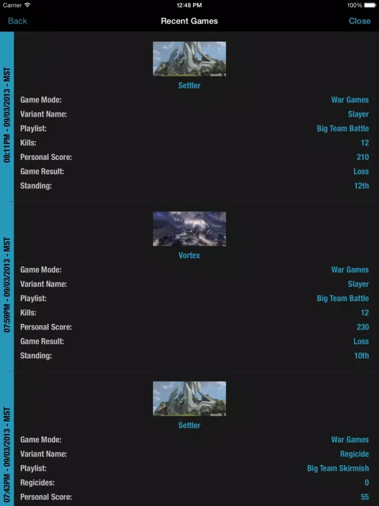 تصاویر Infinity: Stat Tracker for Halo 4 iPad 