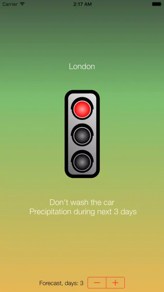 Wash the car? - analyzes the local weather forecast and tells you if now is a good time to wash your car Screenshots