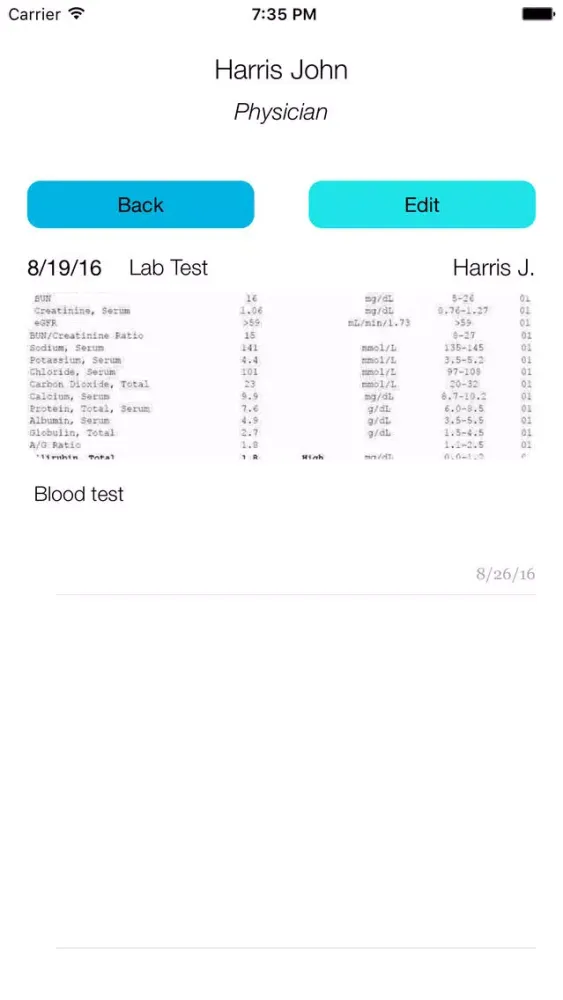 Capturas de pantalla de Electronic Medical Record - keep all your medical information including test results and prescriptions in one place