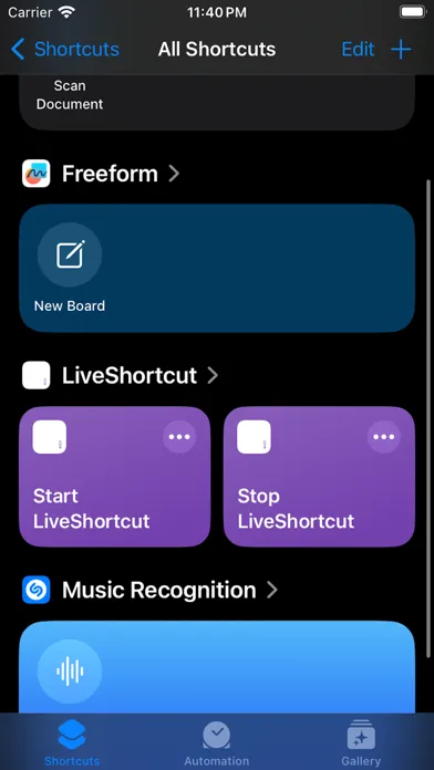 Live Shortcut স্ক্রিনশট