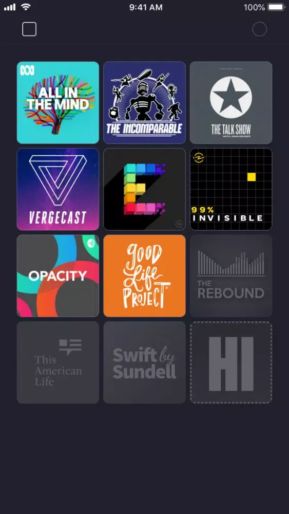 Capturas de tela do Network - Podcast App