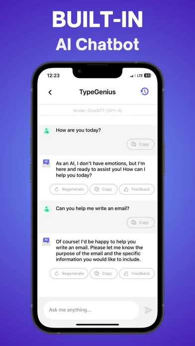 Screenshot di AI Writing Keyboard TypeGenius