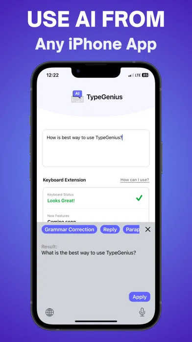 Screenshot di AI Writing Keyboard TypeGenius