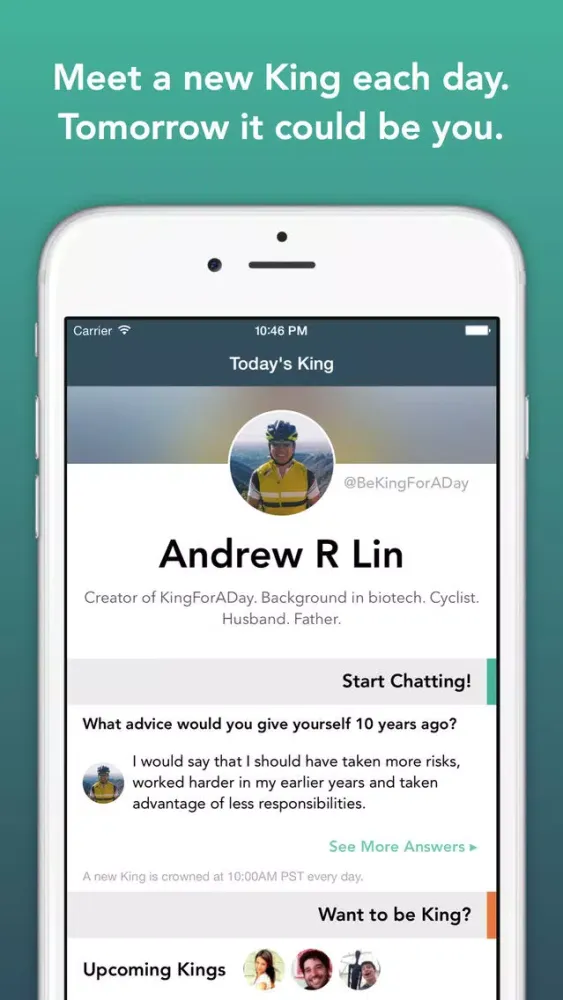 Captures d'écran de KingForADay - Chat With A New King Everyday - King For A Day