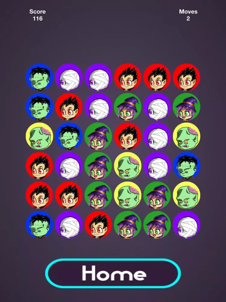 Capturas de pantalla de Halloween Monster Match: a Spooky Game of Color Connecting iPad 