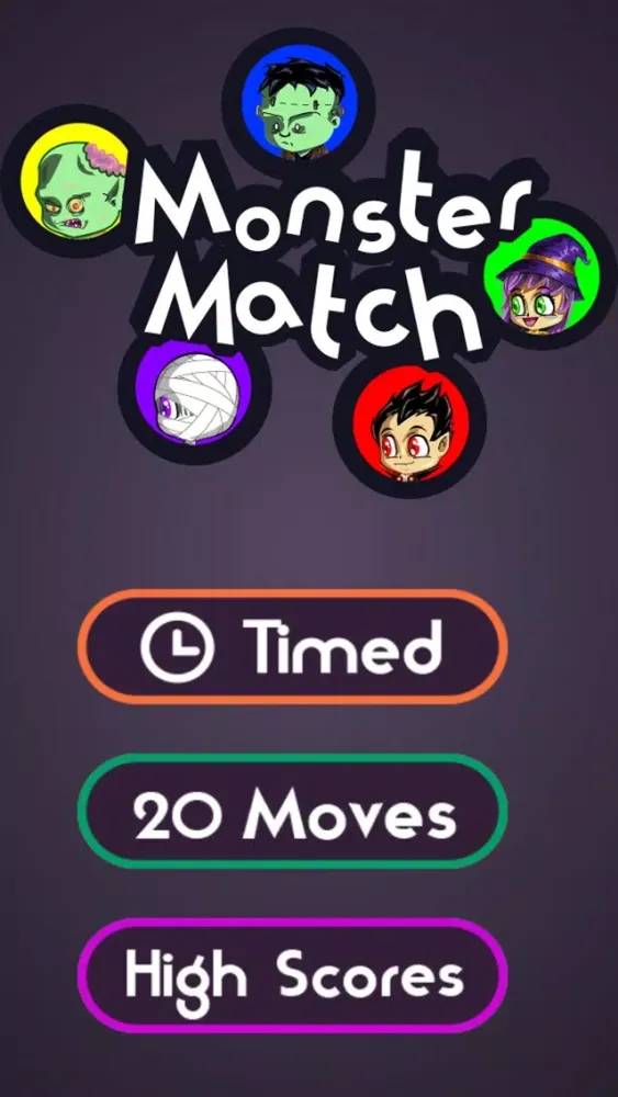Capturas de pantalla de Halloween Monster Match: a Spooky Game of Color Connecting