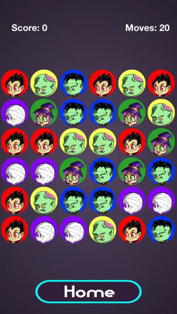 Capturas de pantalla de Halloween Monster Match: a Spooky Game of Color Connecting