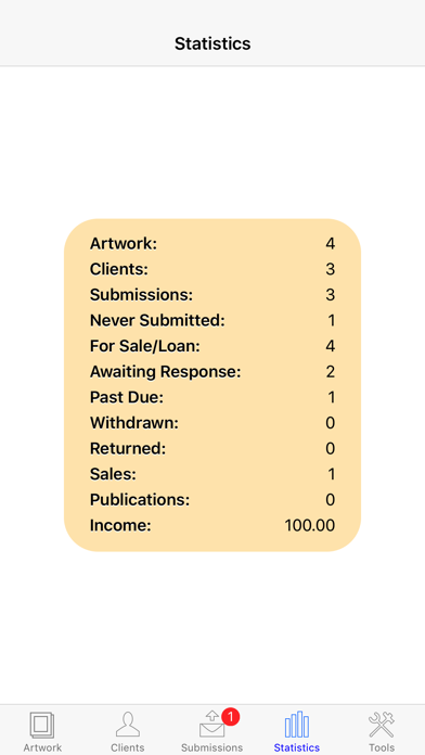 Tangkapan layar Artwork Tracker