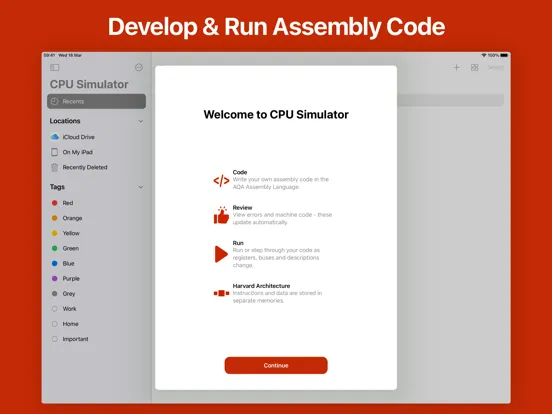 CPU Simulator iPad  Screenshots