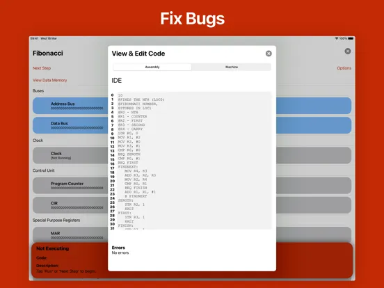 CPU Simulator iPad  Screenshots