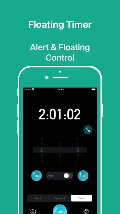 Tangkapan skrin Floating Clock-Timer&Stopwatch