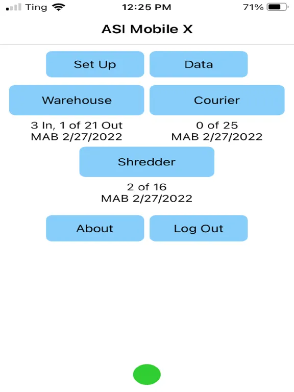 ภาพหน้าจอของ ASI Mobile X iPad 