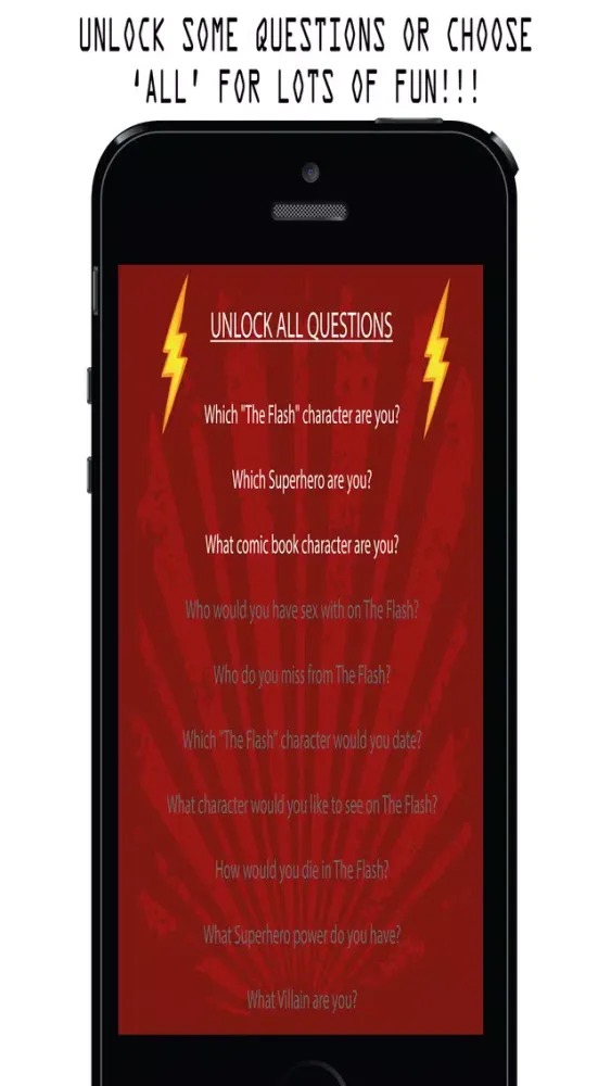 Personality Quiz for The Flash version fans plus superhero and villains应用截图