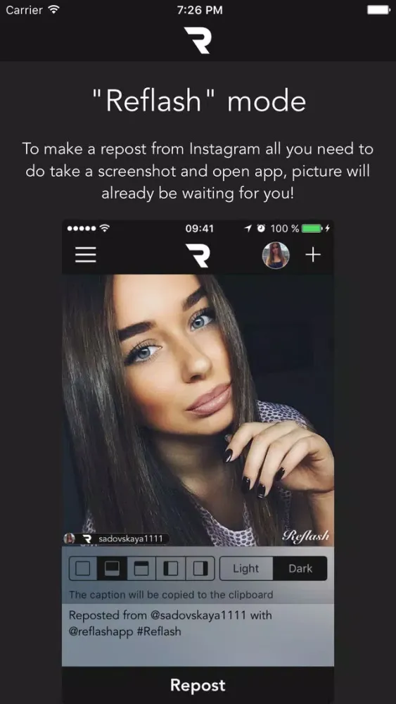 Reflash for Instagram سکرین شاٹس