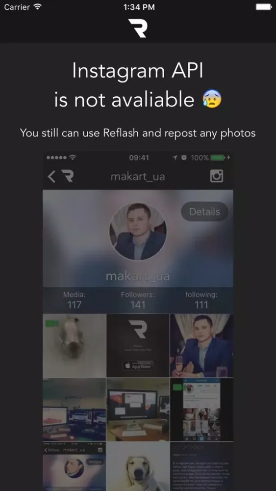 Reflash for Instagram سکرین شاٹس