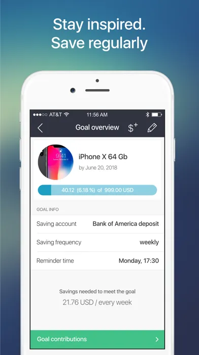 Capturas de tela do Money Goals: Savings Box