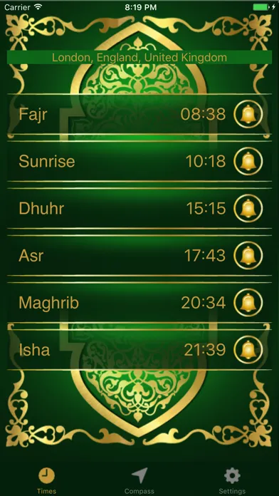 Muslim Prayer Adhan Times سکرین شاٹس