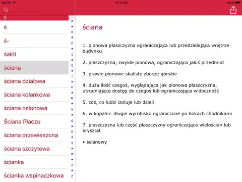 Słownik języka polskiego iPad  스크린샷