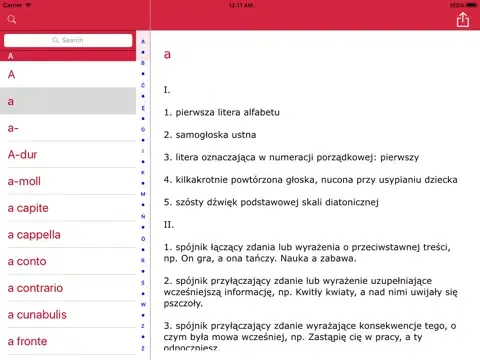 Słownik języka polskiego iPad  스크린샷