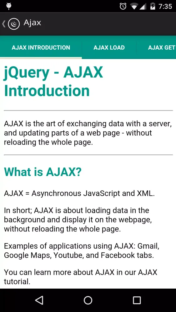 JQuery Tutorials应用截图