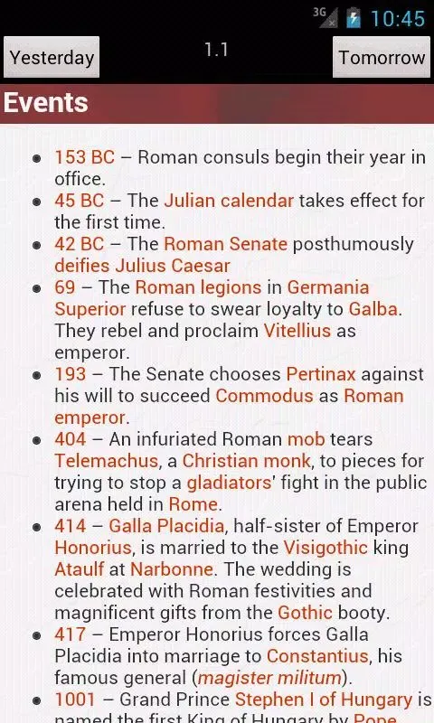 On This Day Screenshots