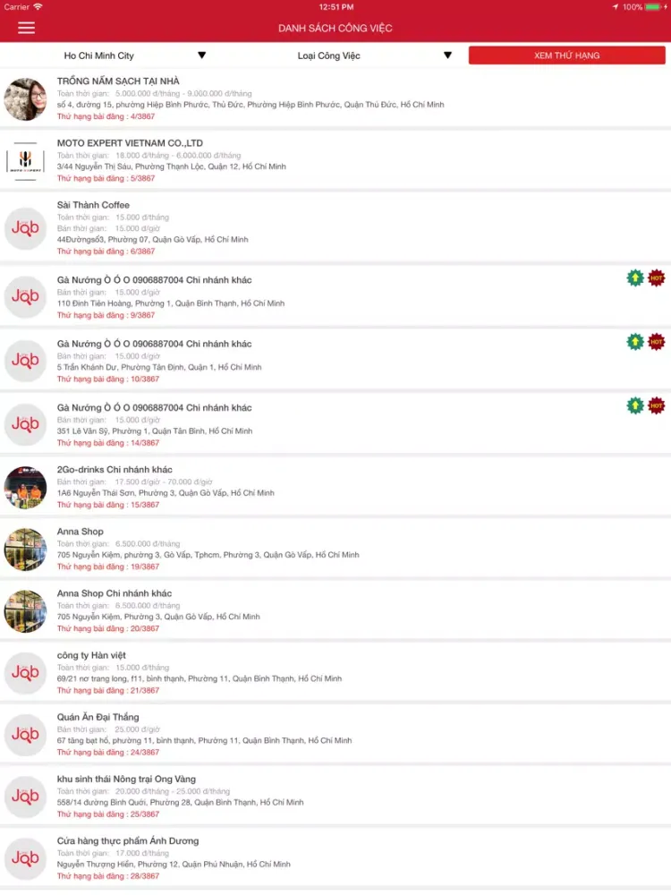 Скриншоты EasyJob - Tuyển Dụng Nhanh iPad 