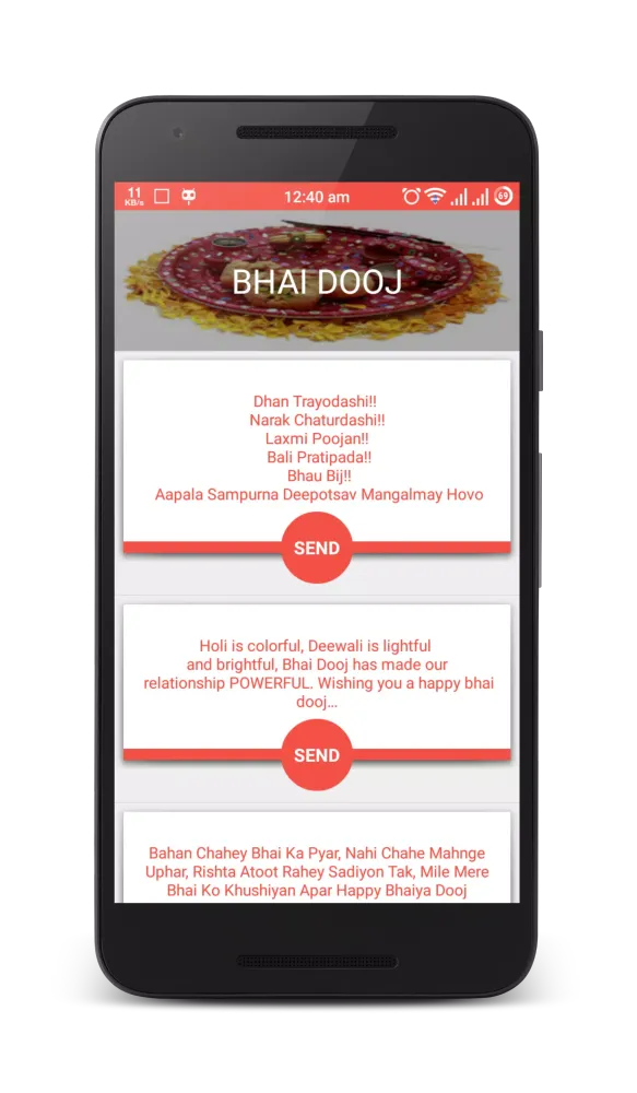 Captures d'écran de Diwali Messages