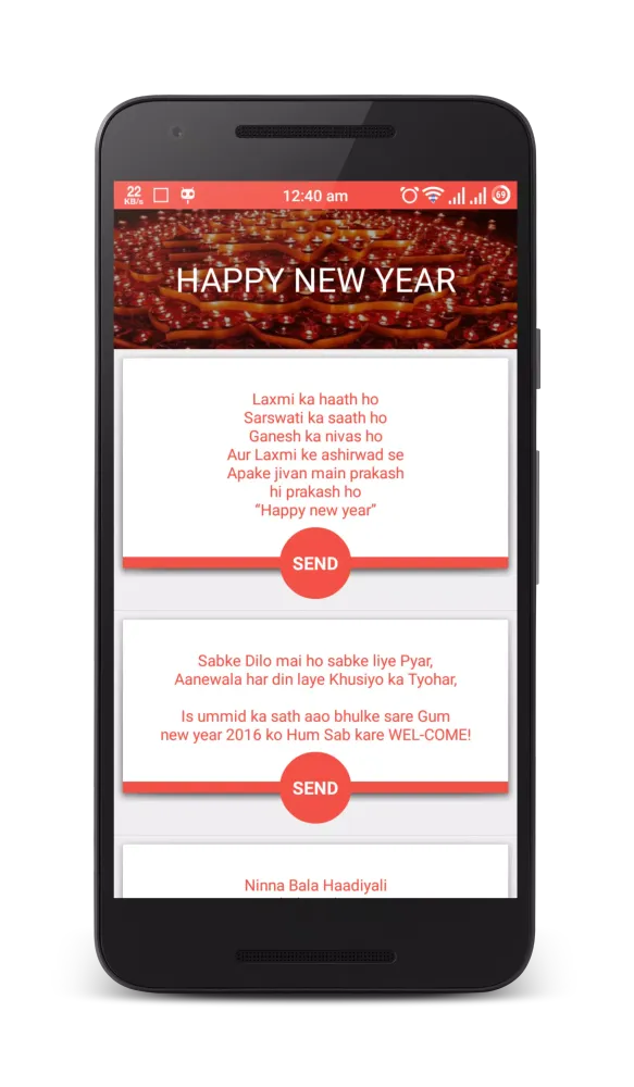 Captures d'écran de Diwali Messages
