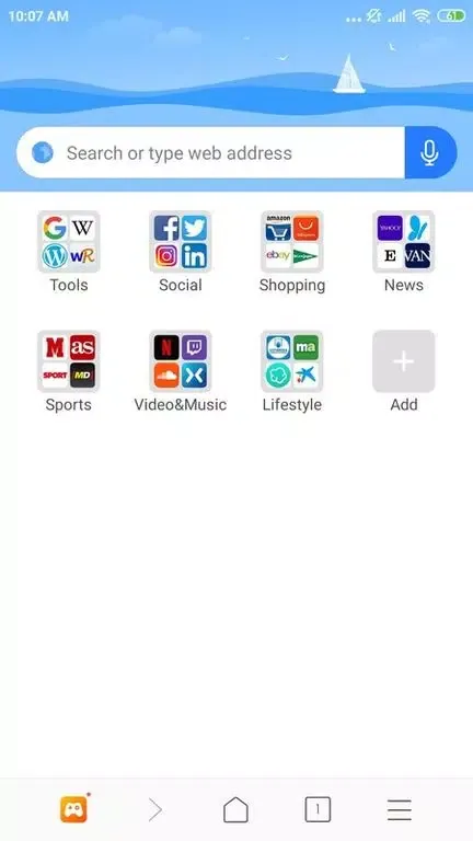 Captures d'écran de Browser