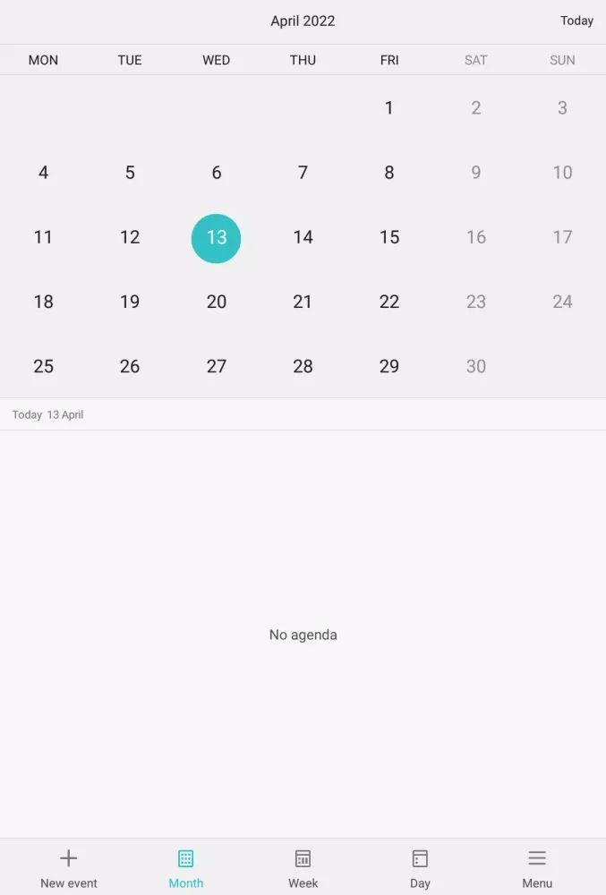 Calendar Screenshots