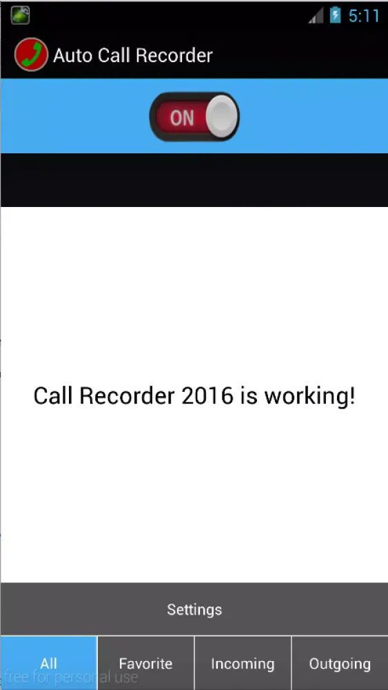 Capturas de tela do Automatic Call Recorder