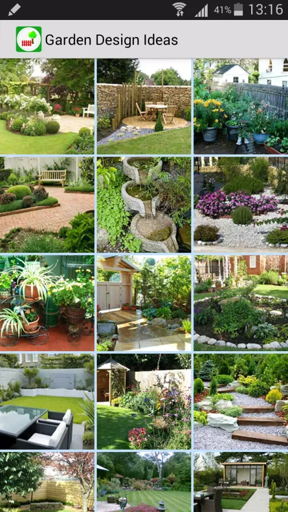 Capturas de tela do Garden Design Ideas