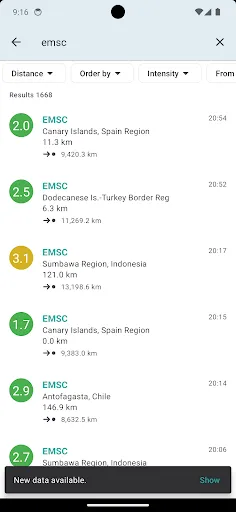 EarthQuake PRO Screenshots