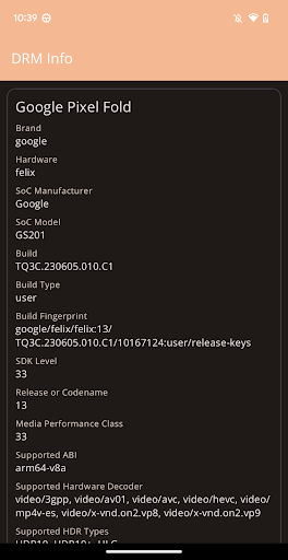 DRM Info Screenshots