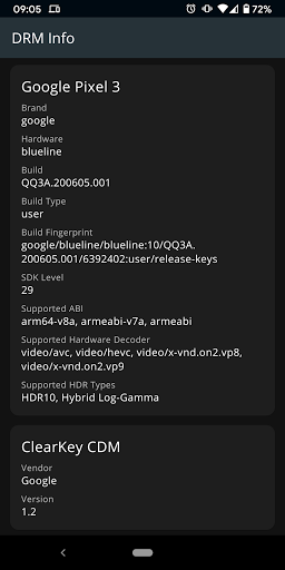 DRM Info Screenshots