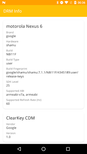 DRM Info Screenshots