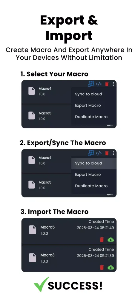 Android Macro Ekran Görüntüleri