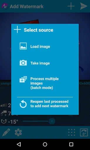Ảnh chụp màn hình của Add Watermark