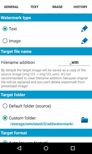 Ảnh chụp màn hình của Add Watermark