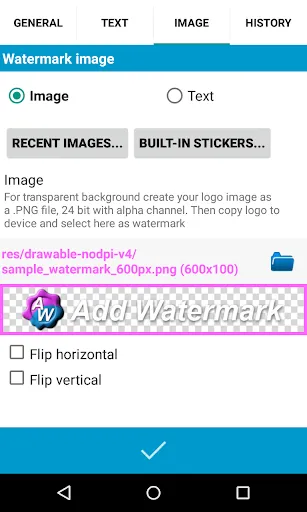 Ảnh chụp màn hình của Add Watermark