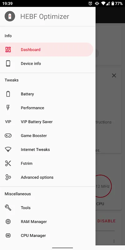 HEBF Optimizer Screenshots