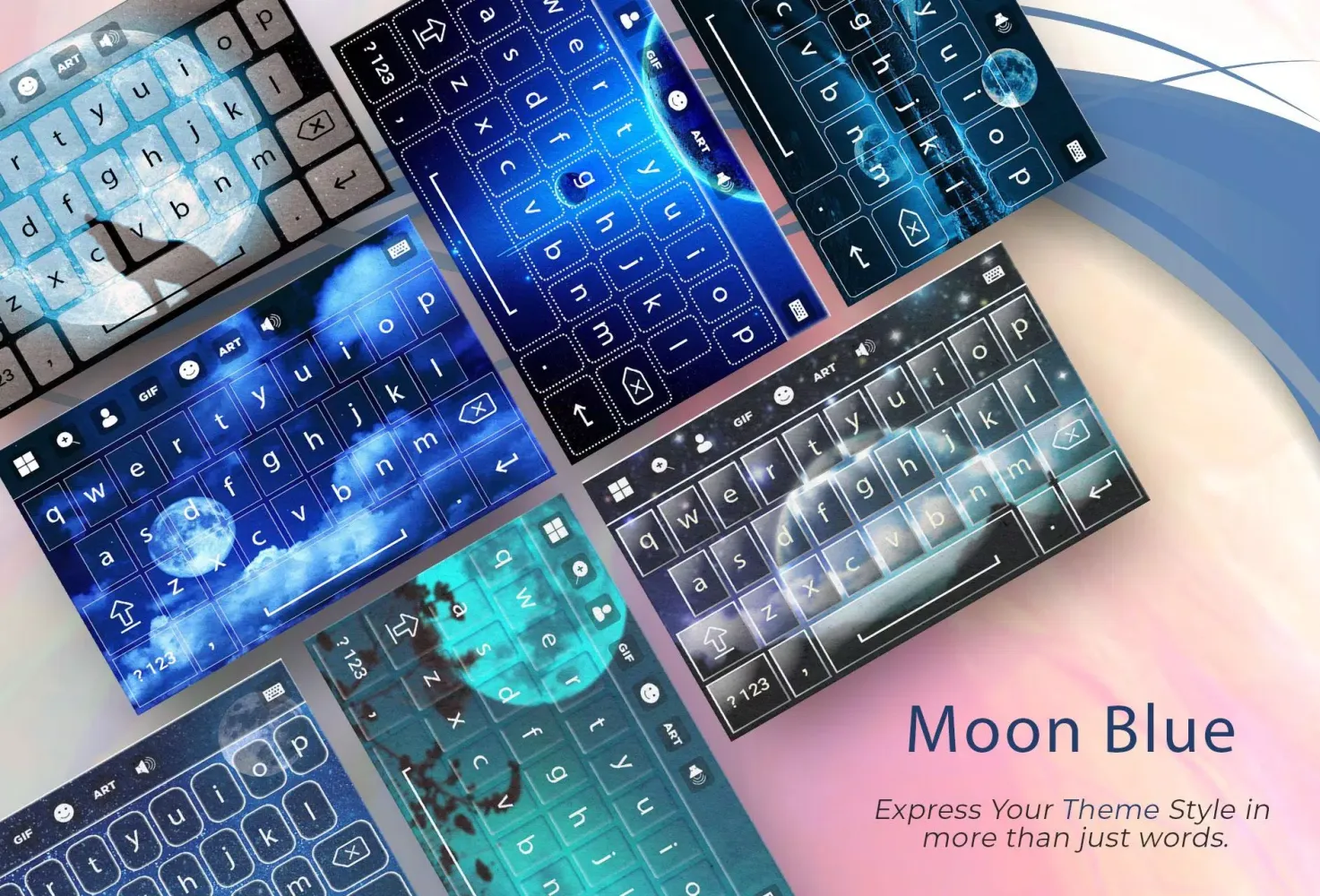 Moon Blue Keyboard Screenshots