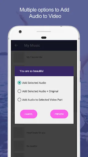 ภาพหน้าจอของ Add Audio to Video & Trim
