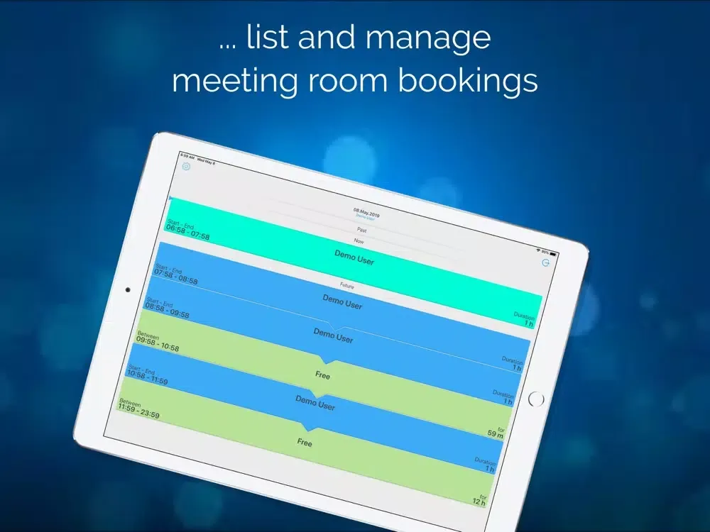 Ảnh chụp màn hình của BookMe Outlook Meeting Room iPad 