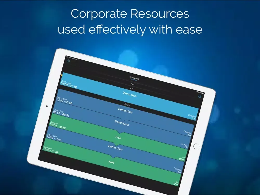 Ảnh chụp màn hình của BookMe Outlook Meeting Room iPad 