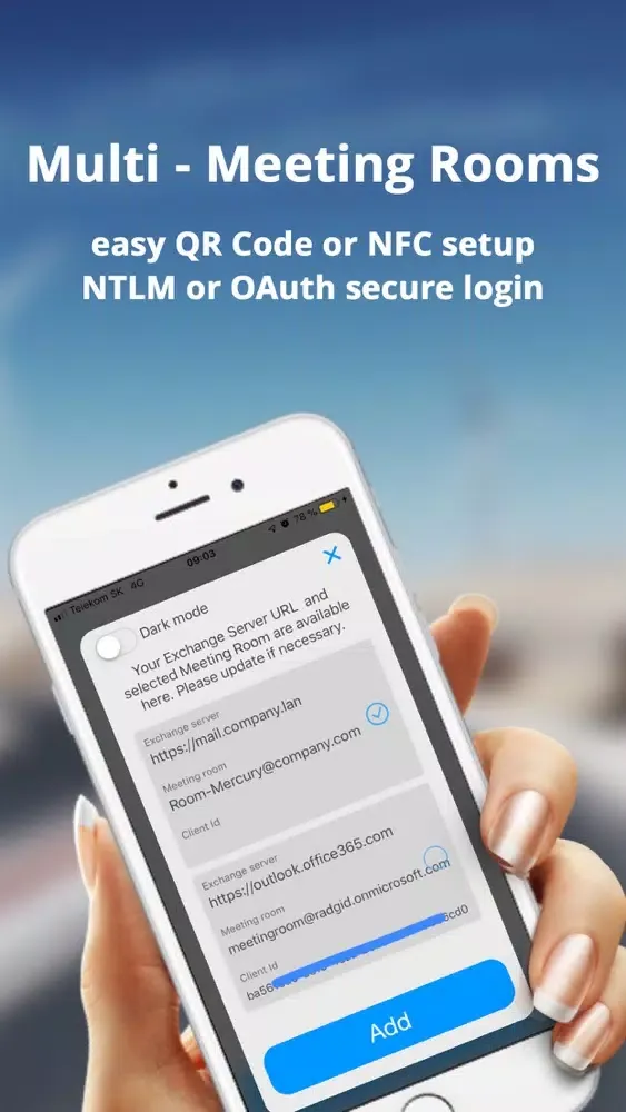 Ảnh chụp màn hình của BookMe Outlook Meeting Room